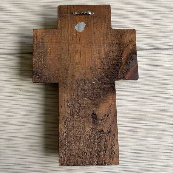 Mexican Ceramic Tile Wooden Cross - Picture 4 of 4